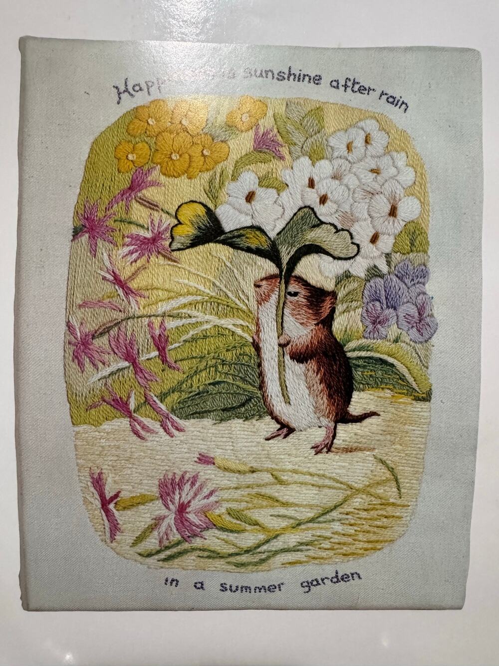 Erica Wilson Timmie Willie In The Garden Crewel Kit Vintage